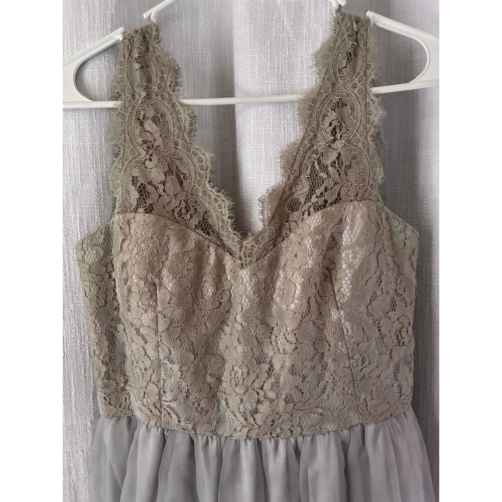 Anthropologie BHLDN McGinn Claudine Gray Dress size 4 - Picture 3 of 11